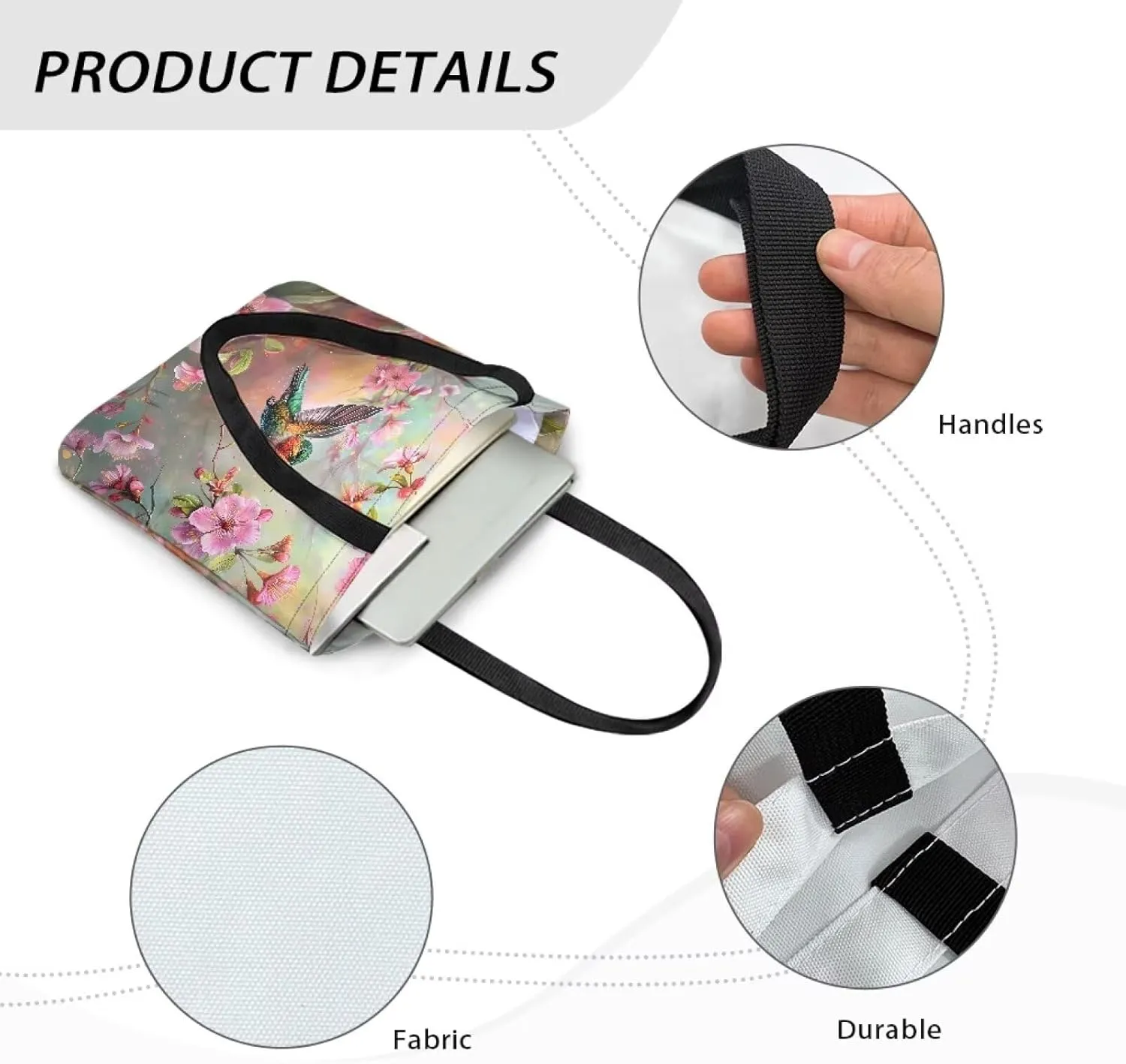 Canvas Tote Bag for Women Reusable Tote Shoulder Bag Fashionable Casual Handbags for Shopping Grocery Work