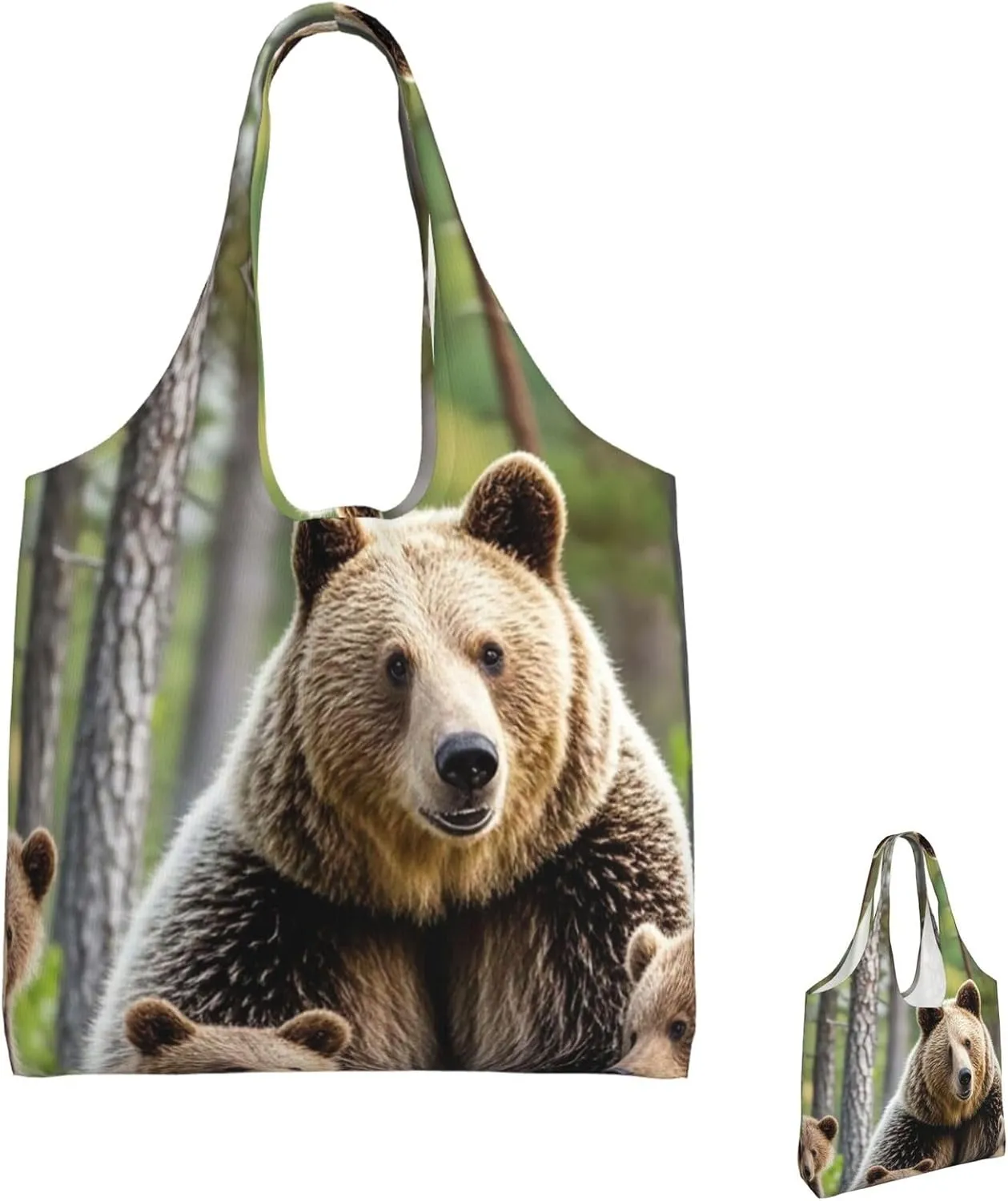 Canvas Tote Bag Lightweight Reusable Grocery Shopping Bag Ocean Sea Animal Shark Handbag for Women Men
