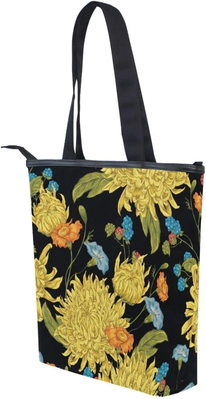 Canvas Tote Bags Purses Handbags for Women Men Top Handle Ladies Shoulder Bags Multicolored Pattern