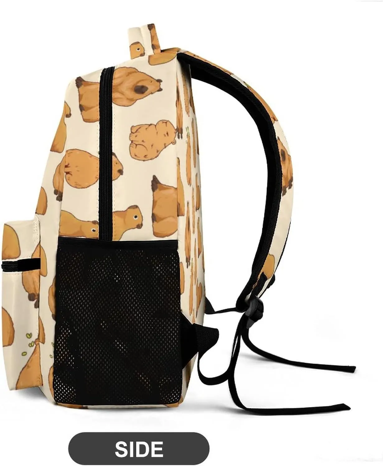 Capybara Backpack Gift for Kids Boys Girls Polyester Fashion School Bag Stylish Print Travel Laptop Bookbag