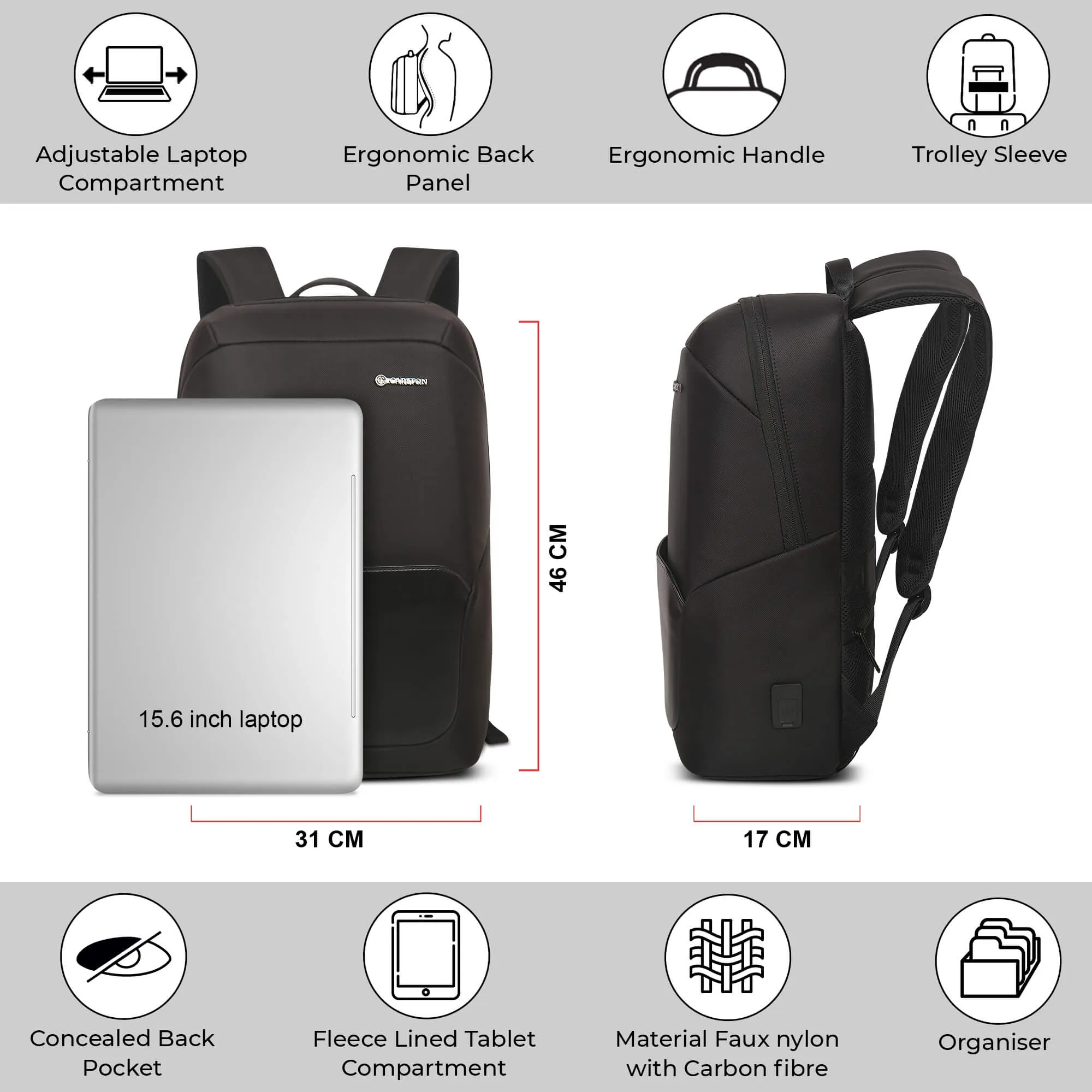 Carlton Bradford Laptop backpack