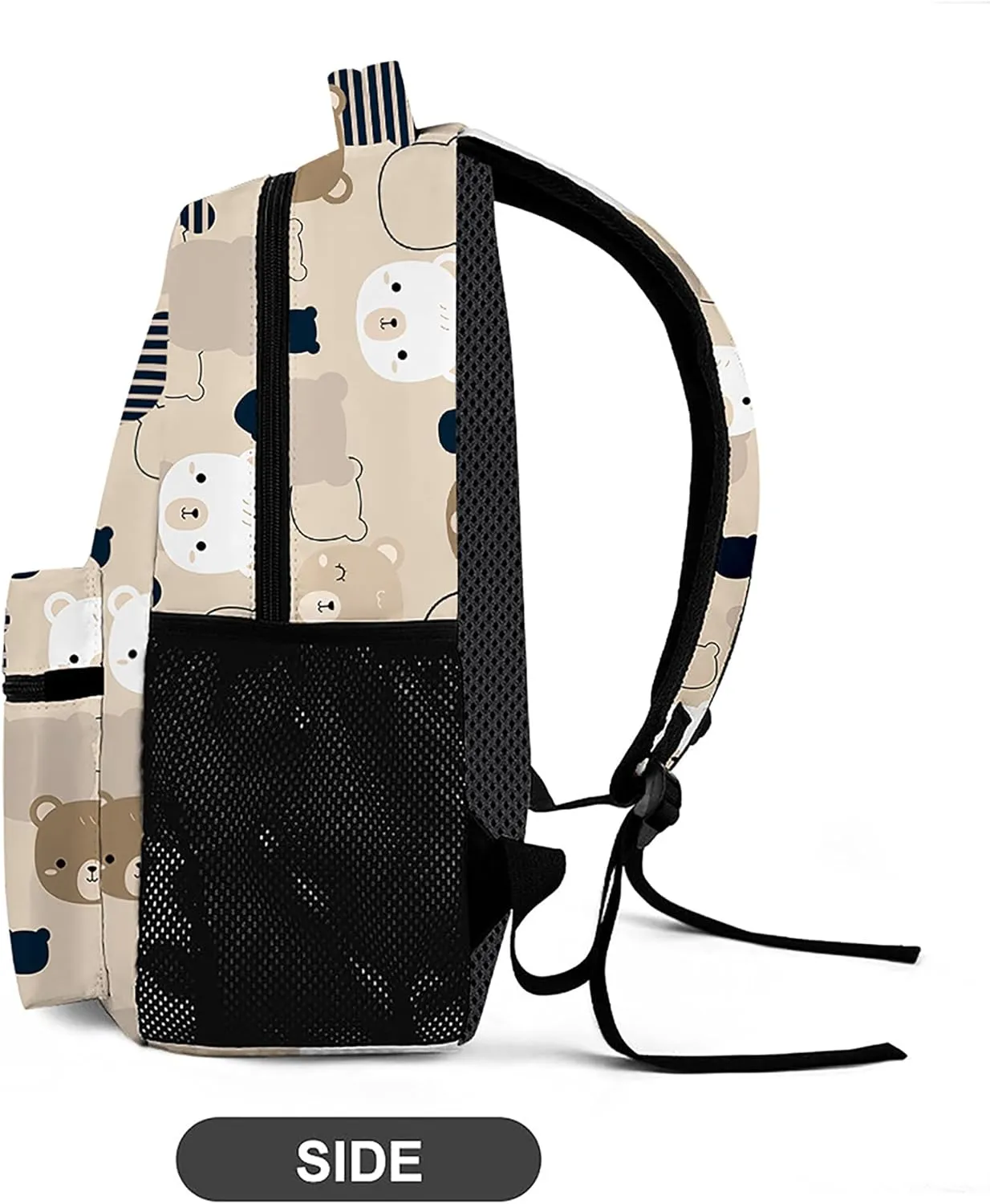 Cartoon Bear Backpack, Lightweight Durable Laptop Bag 3D Printed Daypack with Multiple Pockets, Stylish Shoulders Backpack(Cartoon Bear)