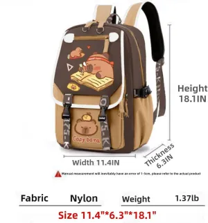 Cartoon Monkey Game Backpack Waterproof Lightweight Casual Travel Bag