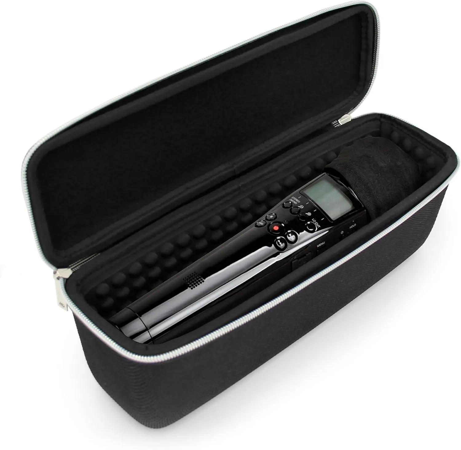 CASEMATIX Travel Case Compatible with Zoom M4 MicTrak Stereo Microphone or Zoom M2 MicTrak Handheld Recorder - Portable Carry Case Only for Recording Microphones