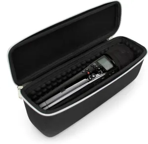 CASEMATIX Travel Case Compatible with Zoom M4 MicTrak Stereo Microphone or Zoom M2 MicTrak Handheld Recorder - Portable Carry Case Only for Recording Microphones