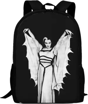 CASOWAT Lily The Comedy Munster Backpack Laptop Backpack Cartoon Shoulders Daypack Work Travel Bags For Men Women