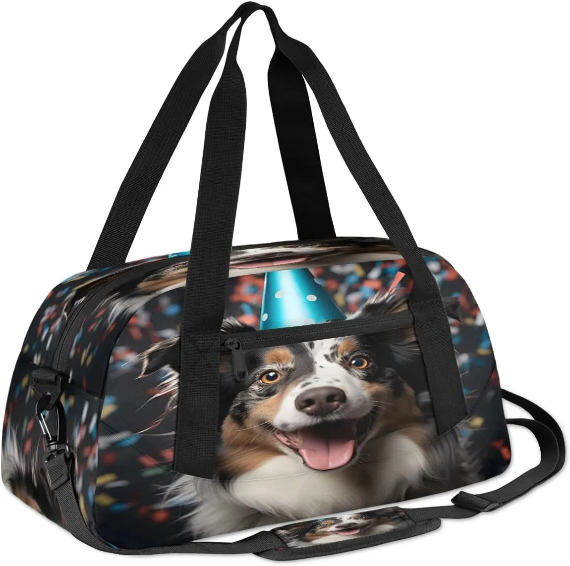 Celebrate Dogs Kids Duffle Bag Boys Girls Small Sport Dance Gym Bag for Overnight Travel Weekender Carry On