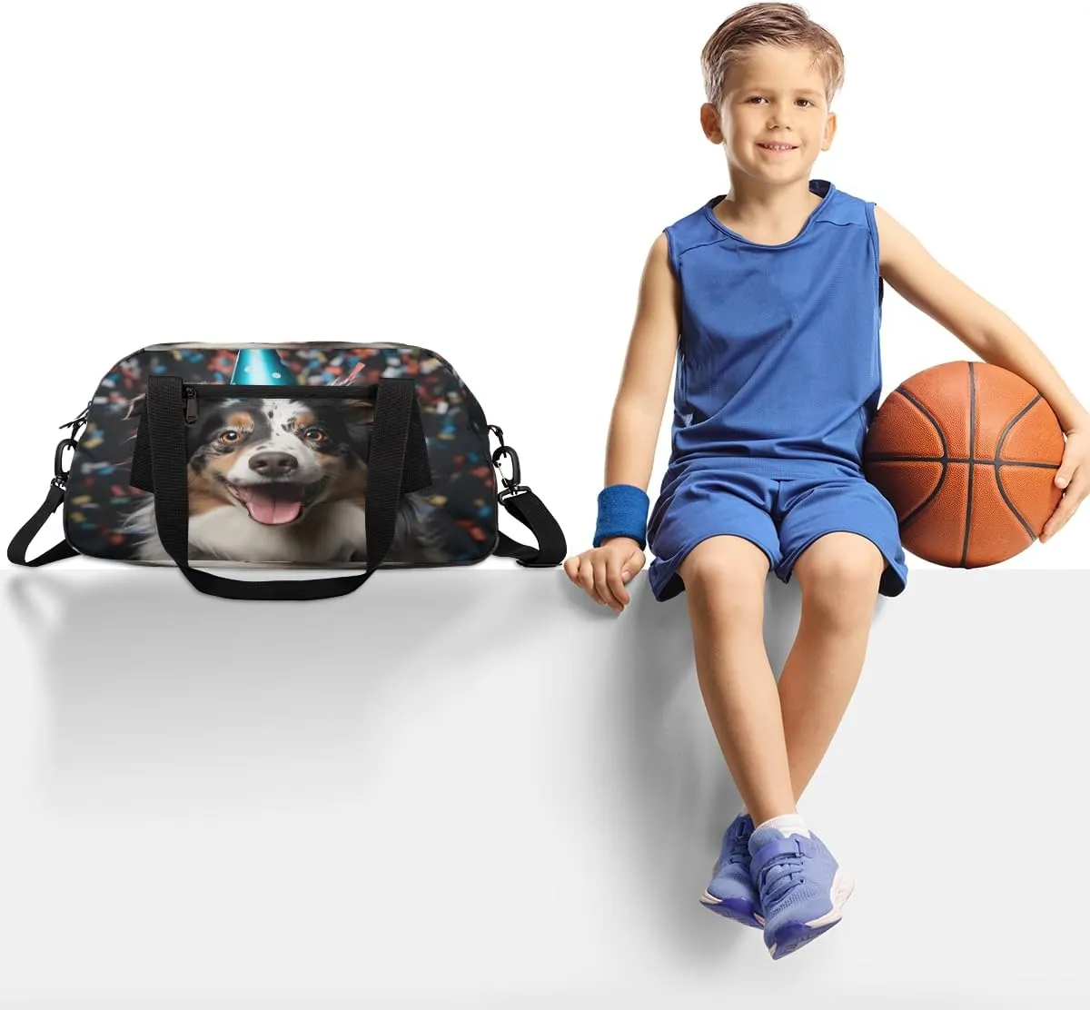 Celebrate Dogs Kids Duffle Bag Boys Girls Small Sport Dance Gym Bag for Overnight Travel Weekender Carry On