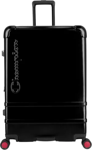 Champion 21” Hardshell Suitcase with Cup Holder & 8 Spinner Wheels - Expandable Carry-On & Checked Luggage - Durable ABS Material - Travel Bags for Men & Women - Airline Approved - With TSA Lock - Blk