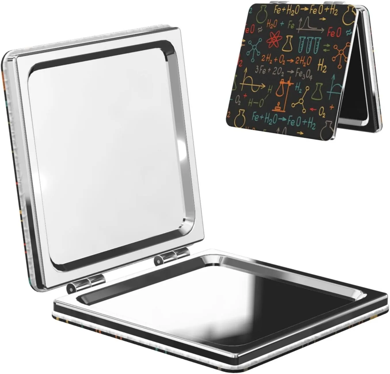 Chemistry Formulas Women Small Pocket Makeup Mirror Compact Portable Folding Handheld Makeup Mirror