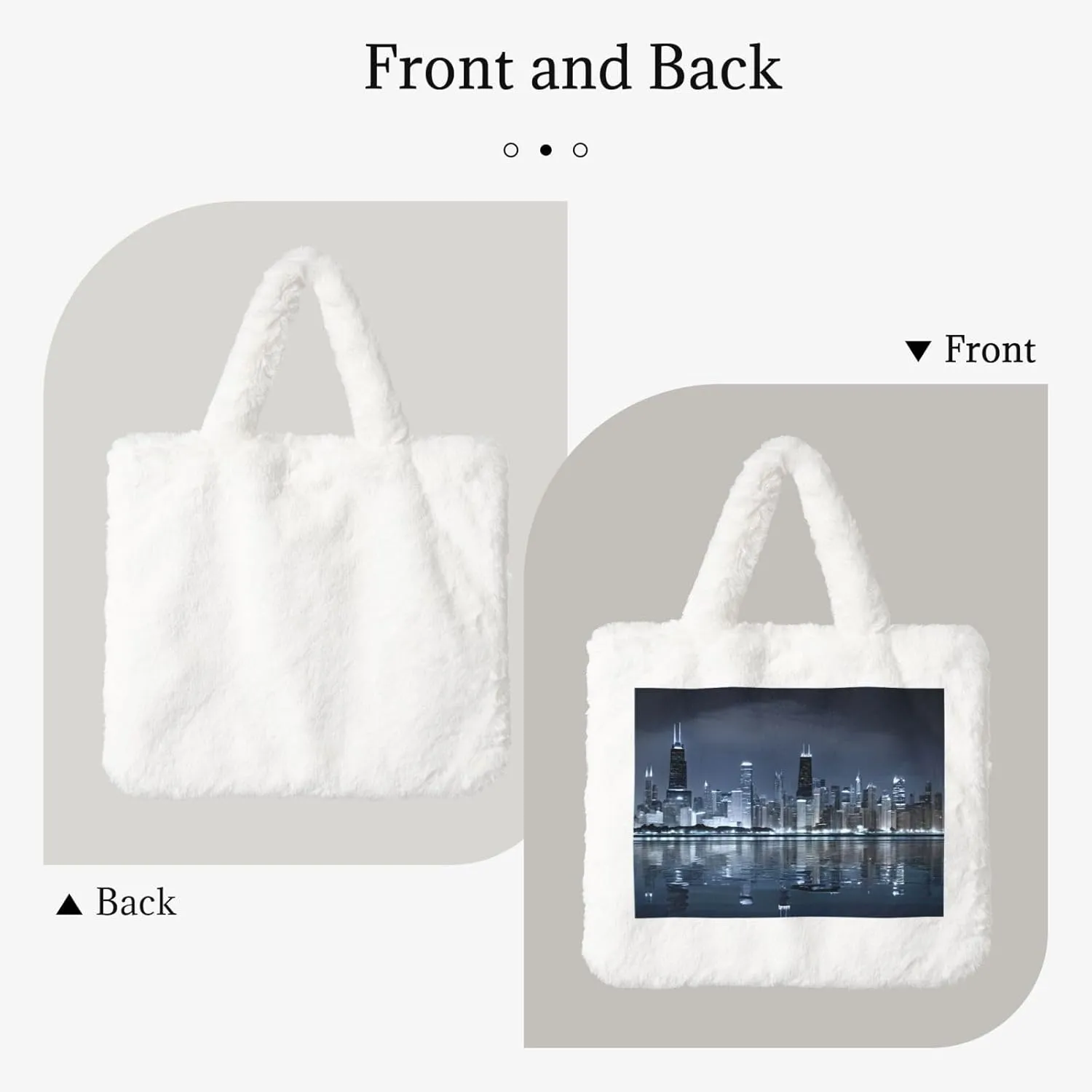 Chicago Reflected Plush Handbag, Comfortable Touch, Stylish And Compact, Suitable For Daily Travel