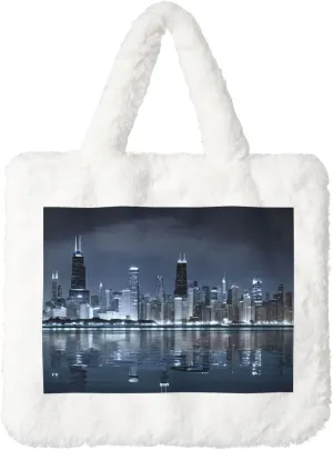 Chicago Reflected Plush Handbag, Comfortable Touch, Stylish And Compact, Suitable For Daily Travel