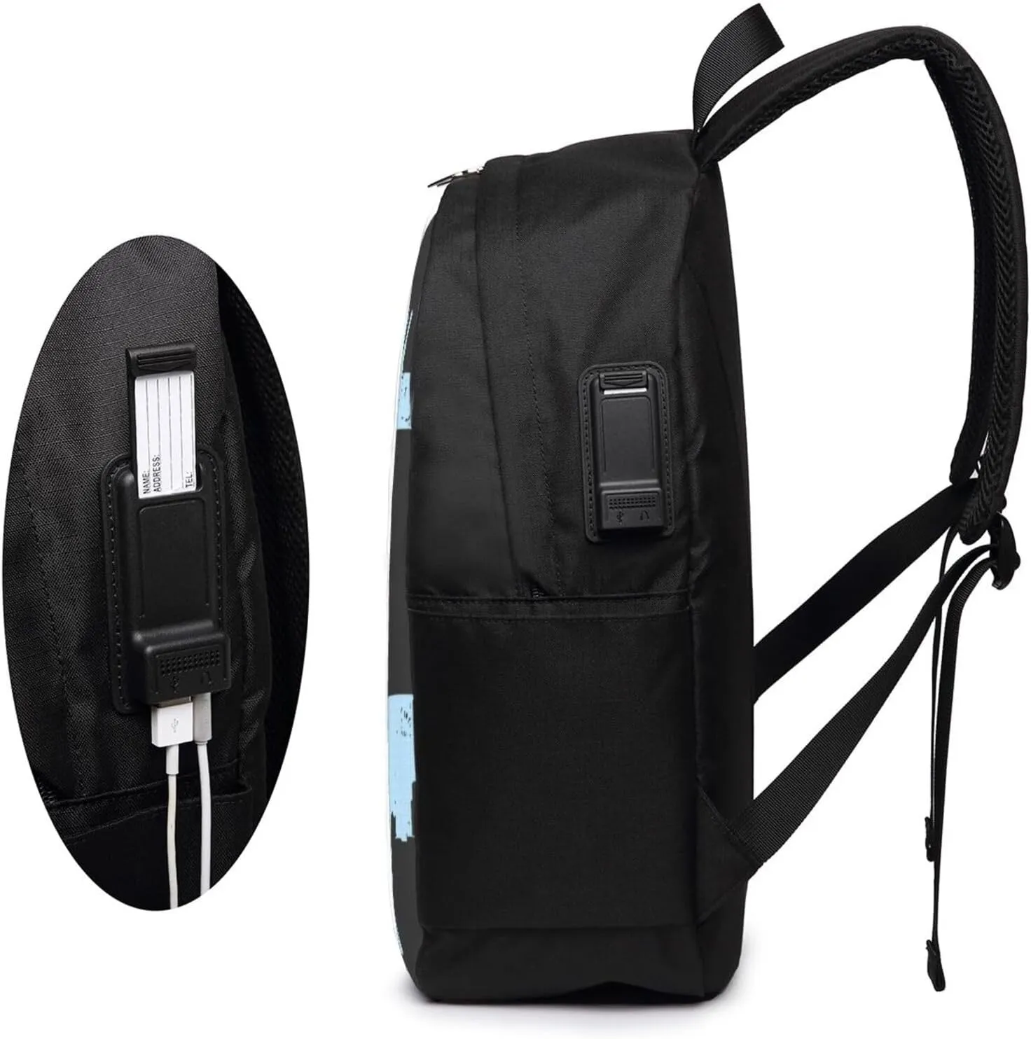 Chicago Skyline Flags Laptop Backpacks Travel Backpack Casual Business Daypack Sport Rucksack Computer Bag Fits up to 17 Inch Notebook with USB Port