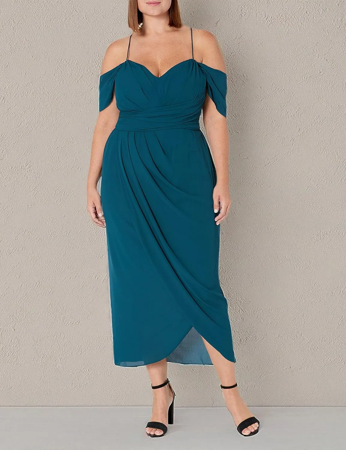 City Chic Women's Plus Size Maxi Dress - Entwine Tulip Drape