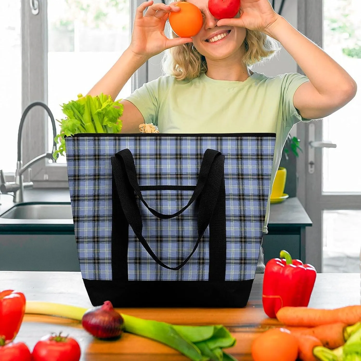 Clan Ferguson Tartan Fashionable Large Capacity Insulated Shopping Bag