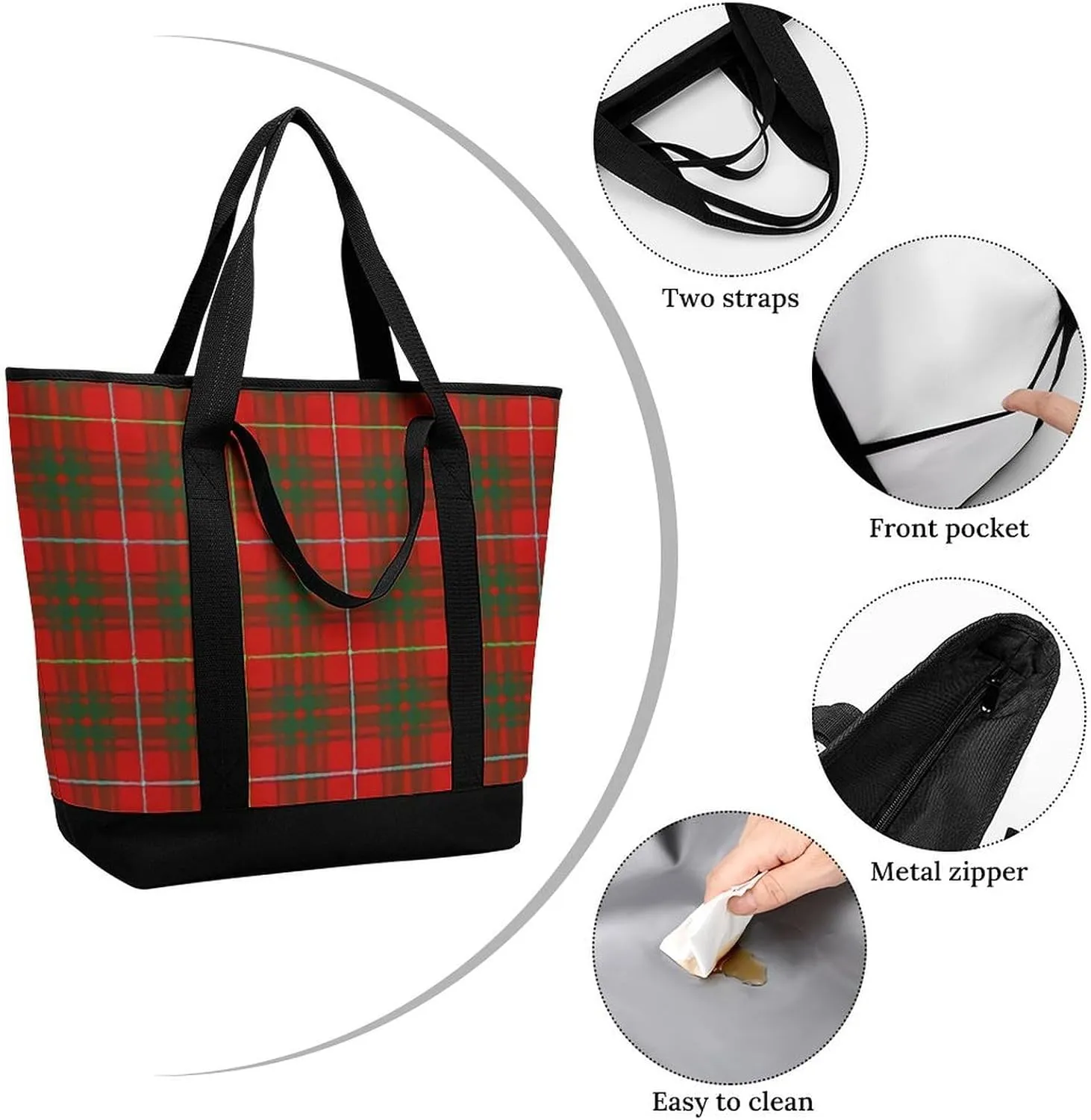 Clan Ferguson Tartan Fashionable Large Capacity Insulated Shopping Bag