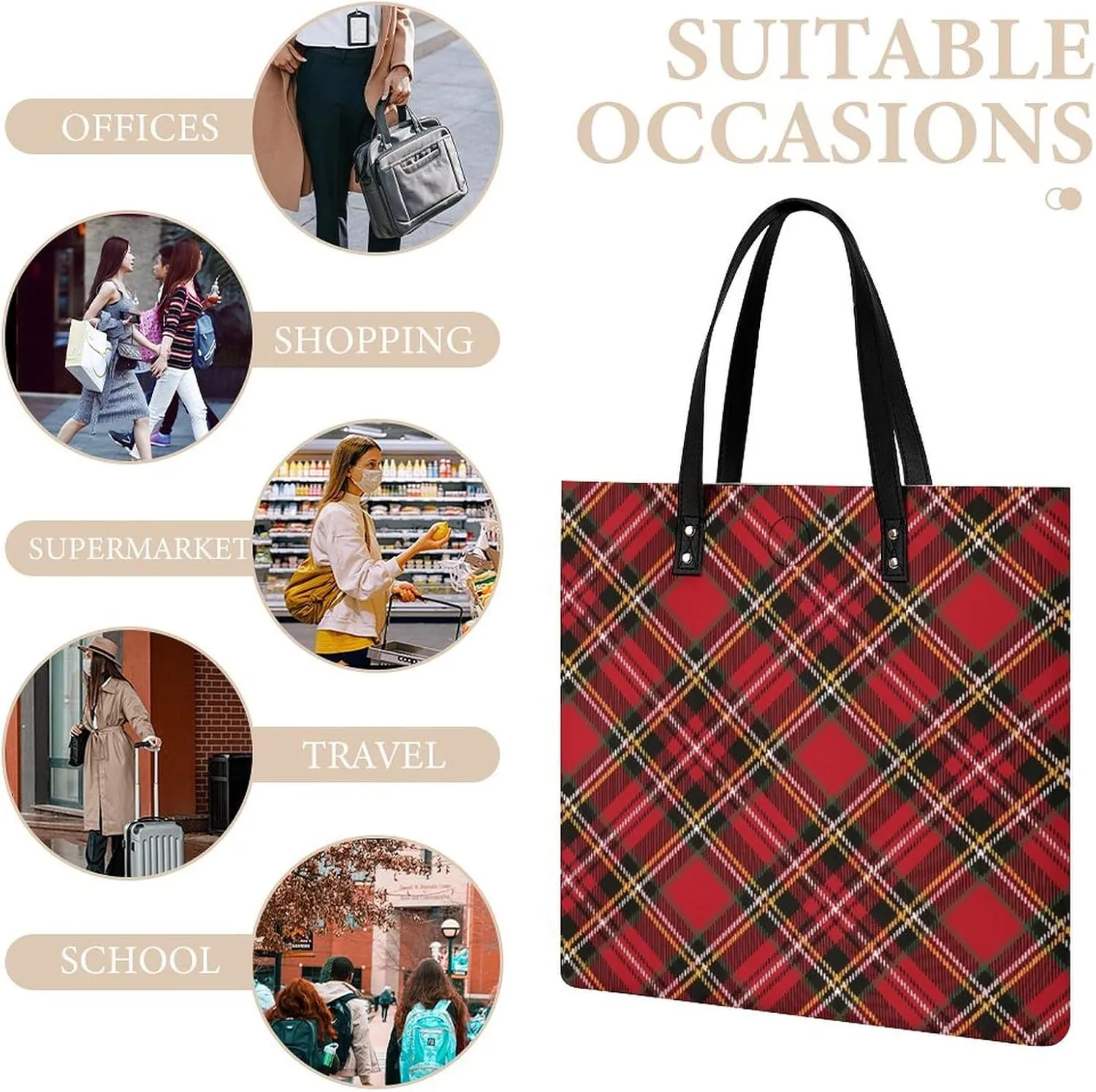 Clan MacArthur Arthur Fashionable All Printed Leather Handbag Unisex