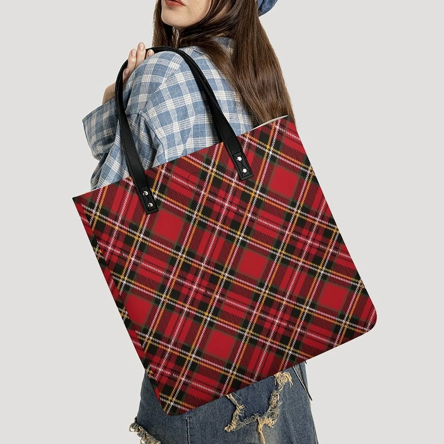 Clan MacArthur Arthur Fashionable All Printed Leather Handbag Unisex