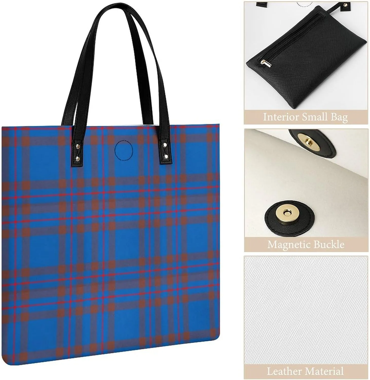 Clan MacArthur Arthur Fashionable All Printed Leather Handbag Unisex