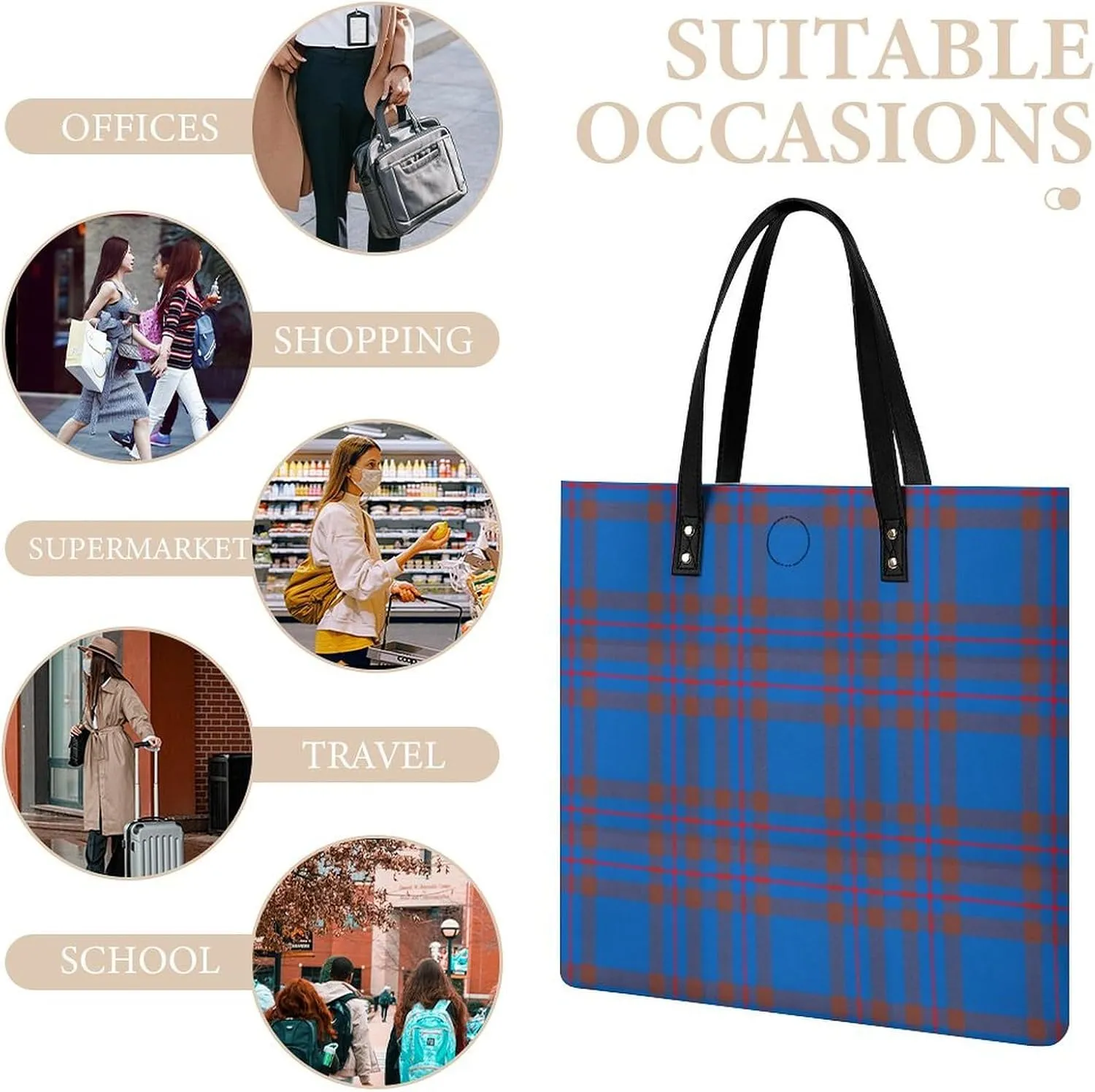 Clan MacArthur Arthur Fashionable All Printed Leather Handbag Unisex