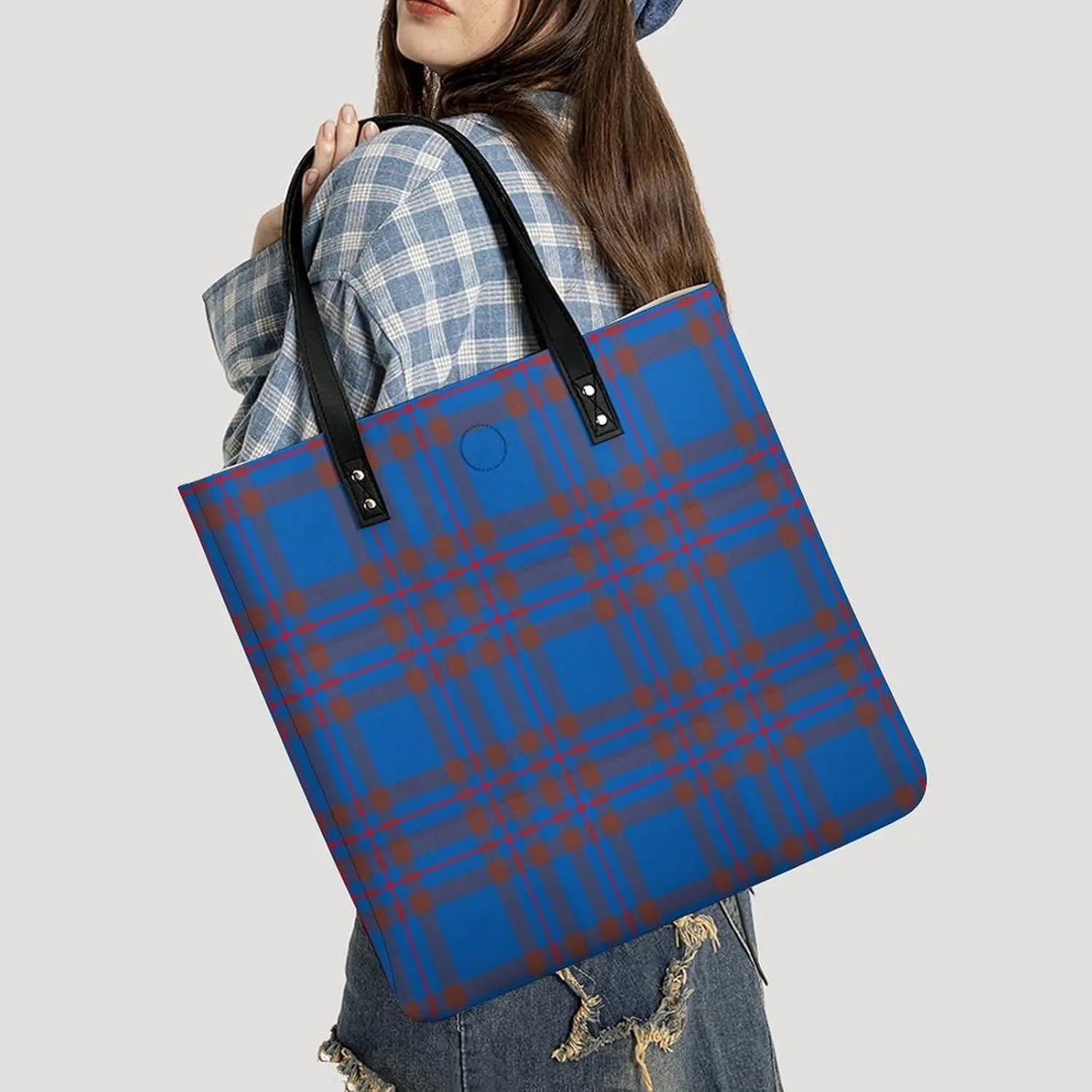 Clan MacArthur Arthur Fashionable All Printed Leather Handbag Unisex