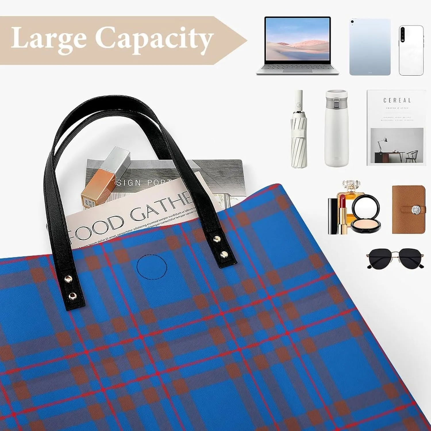 Clan MacArthur Arthur Fashionable All Printed Leather Handbag Unisex