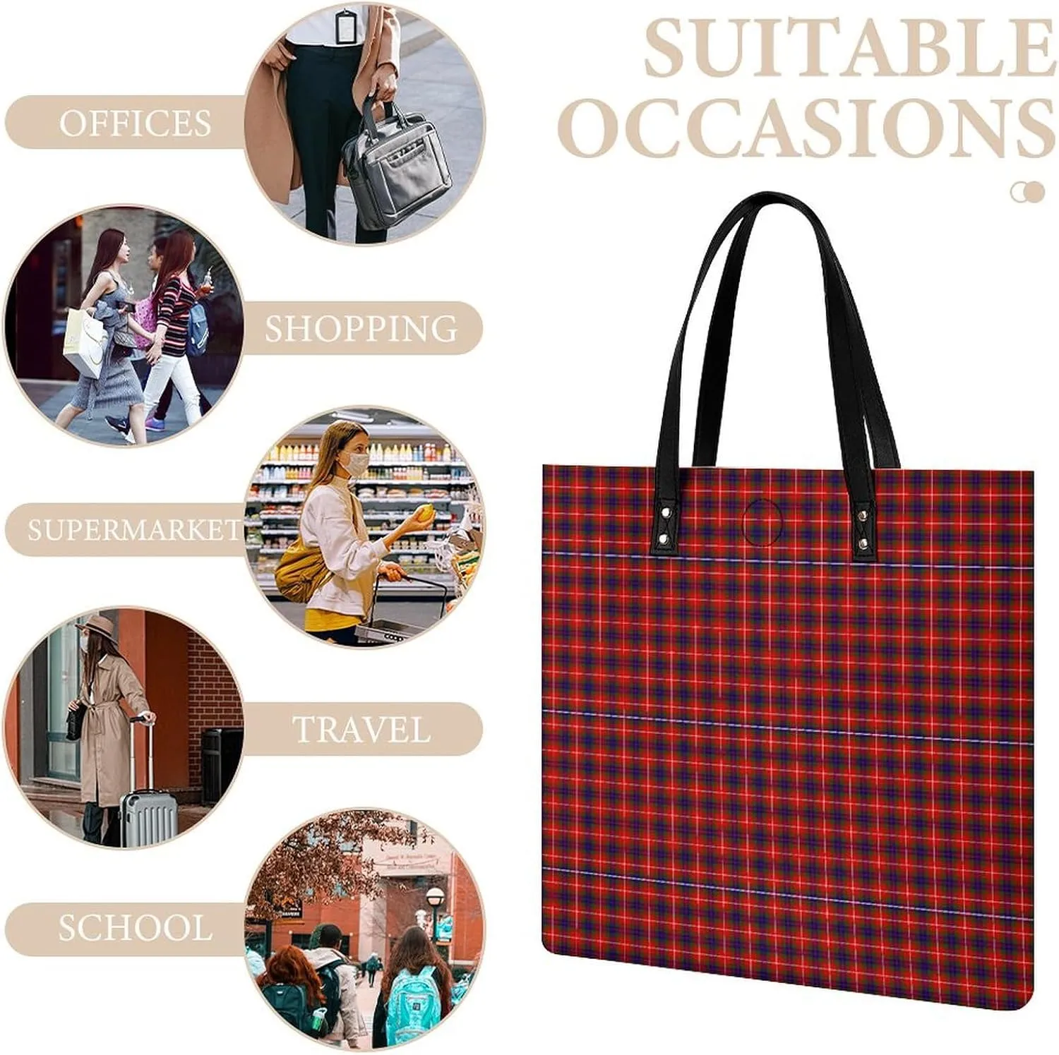 Clan Rutherford Tartan Fashionable All Printed Leather Handbag Unisex