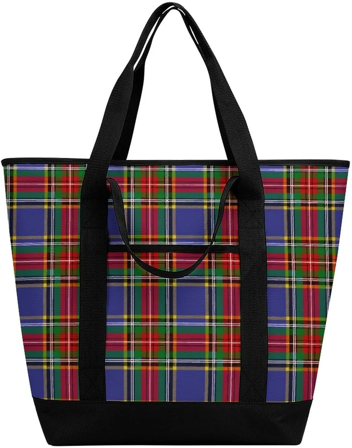 Clan Tartan Blue And Green Fashionable Large Capacity Insulated Shopping Bag