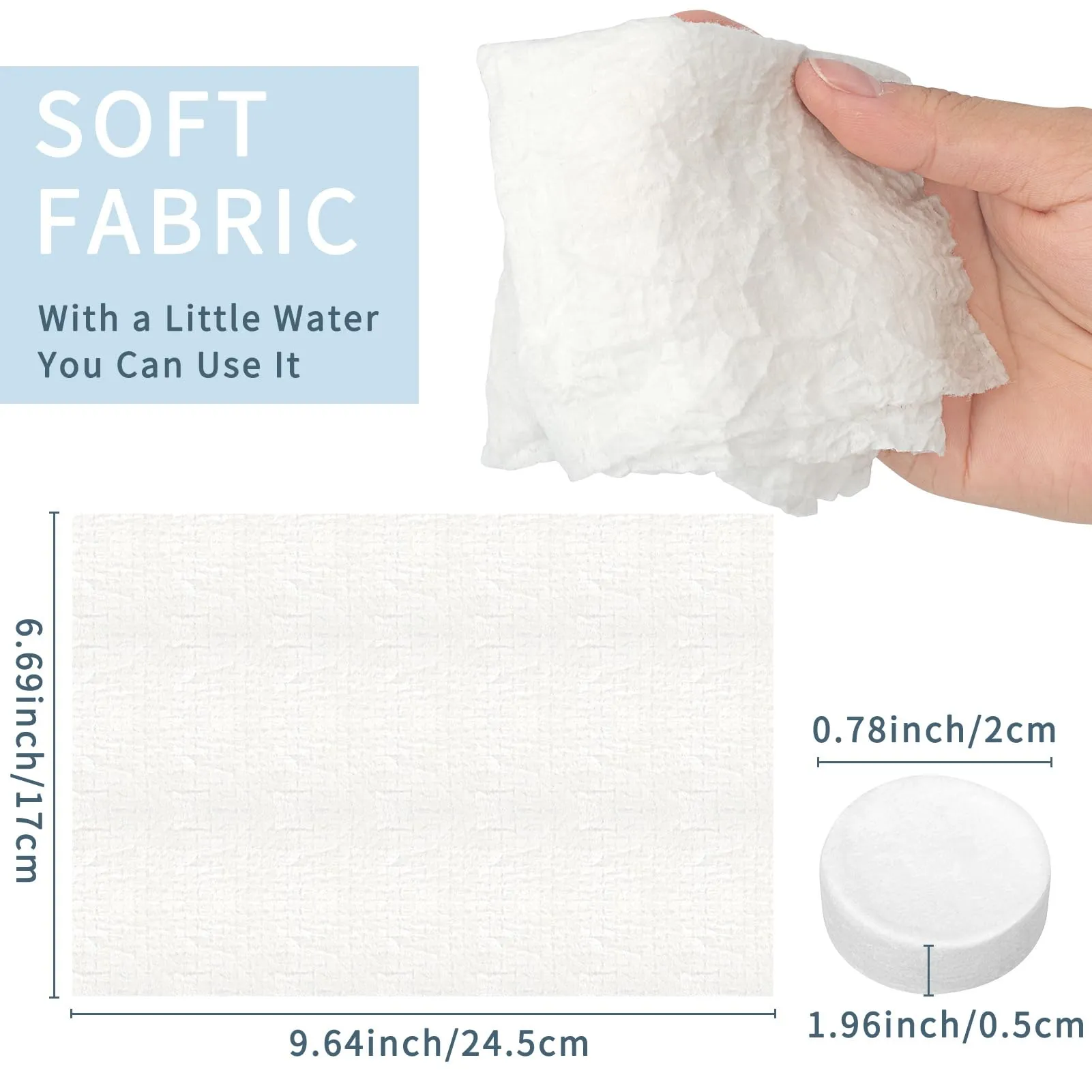 Classycoo Compressed Towel 100 PCS Mini Tablets Disposable Portable Face Towel Cotton Coin Tissue for Travel, Camping, Hiking, Sport,Beauty Salon,Home Hand Wipes&Other Outdoor Activities (Rose Pink)