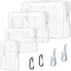 Clear Insert Bag Accessories for Beach Tote Bag, Clear Travel Storage Inner Pouch for Cosmetic, Toiletry & Makeup Brush Organizer Divider
