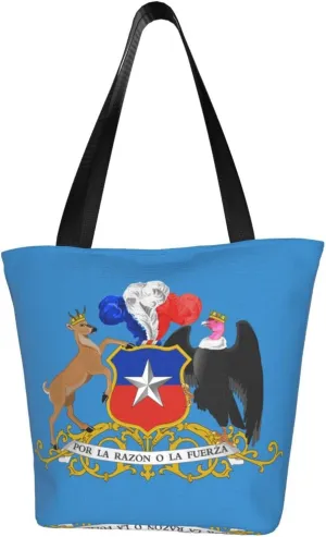 Coat Of Arms Chile Fashion Shoulder Bag Large Capacity For Man Or Woman