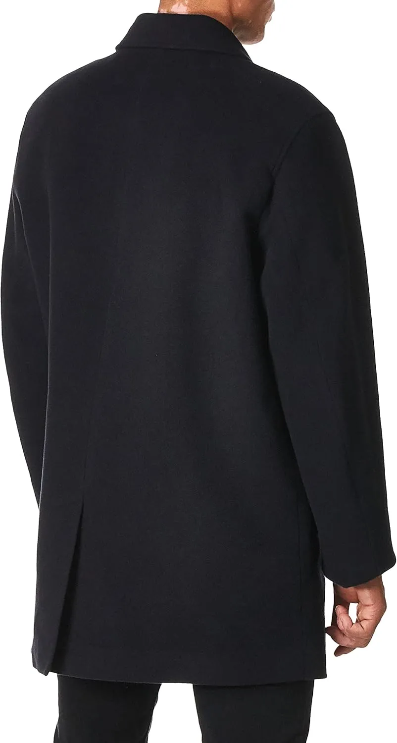 Cole Haan Men's Cashmere Blend Single Breasted Classic Coat With Shirt Collar