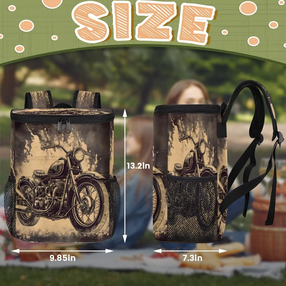 Colorful Birds On The Tree Backpack Cooler Leak Proof Insulated Cooler Backpack Waterproof Cooler Bag