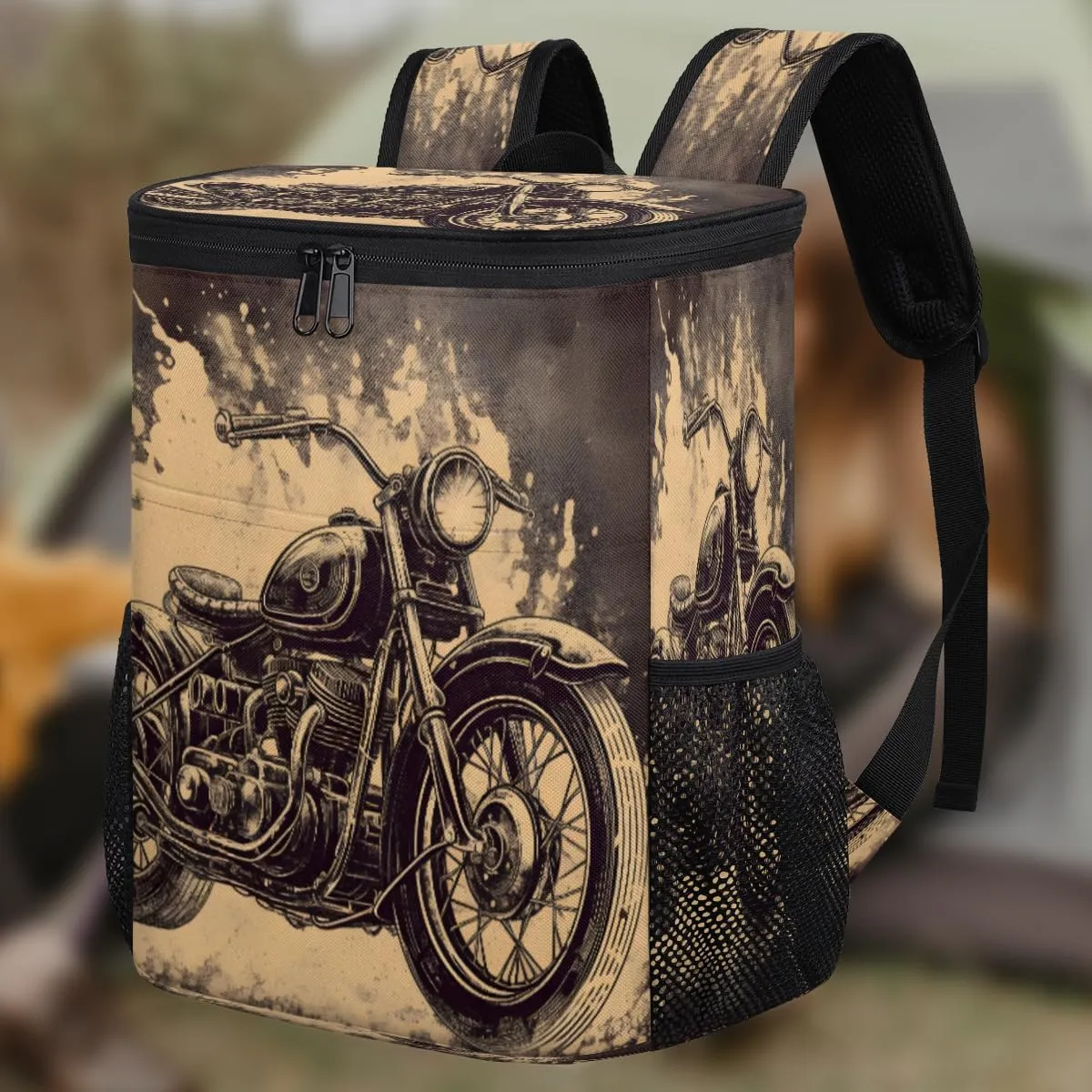 Colorful Birds On The Tree Backpack Cooler Leak Proof Insulated Cooler Backpack Waterproof Cooler Bag