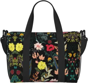 Colorful Boho Floral Hand Travel Bag For Men Women,Stylish Handheld Crossbody Travel Bag For Business Leisure Trave