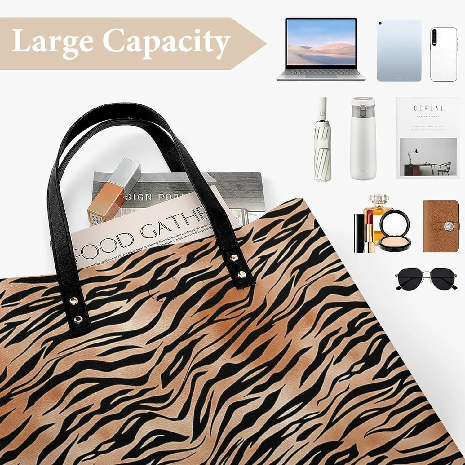 Colorful Print Fashionable All Printed Leather Handbag Unisex
