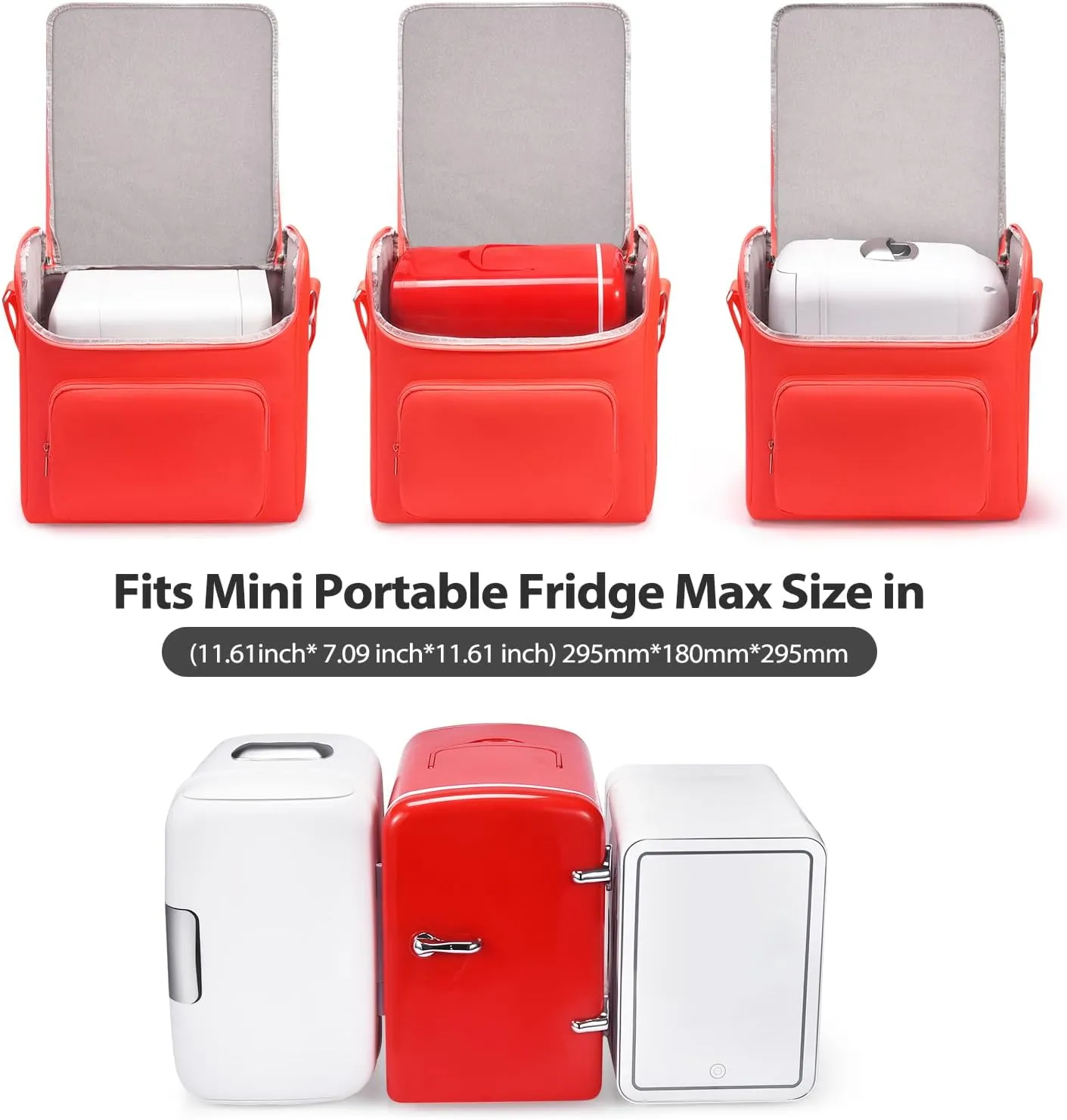 Compact Mini Fridge Travel Organizer Bag - Ideal for Car, Home, Beverages, Cosmetics & Travel