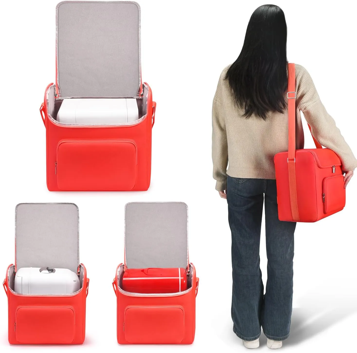 Compact Mini Fridge Travel Organizer Bag - Ideal for Car, Home, Beverages, Cosmetics & Travel