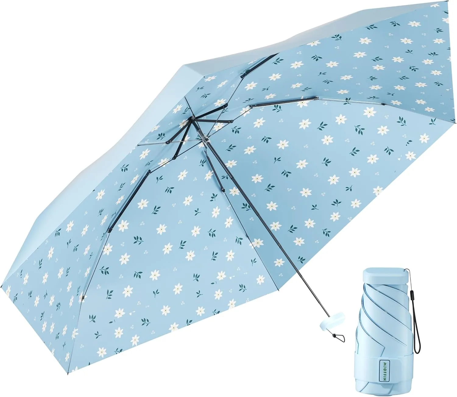 Compact Mini Umbrella for purse-Lightweight,Fold and UV Umbrella for Rain-Suitable for women, girls, kids