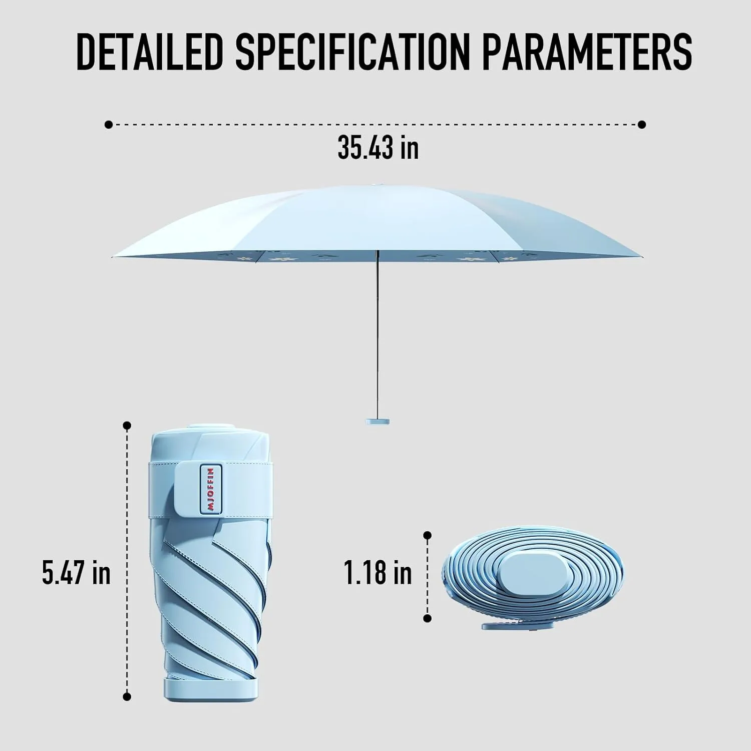 Compact Mini Umbrella for purse-Lightweight,Fold and UV Umbrella for Rain-Suitable for women, girls, kids