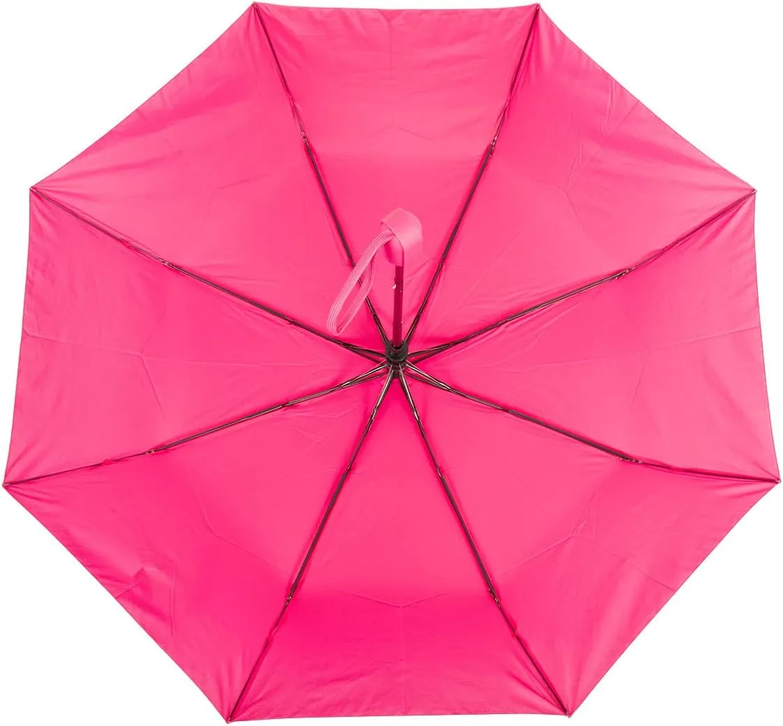Compact Open Windproof Folding Portable Travel Solid Color Umbrella