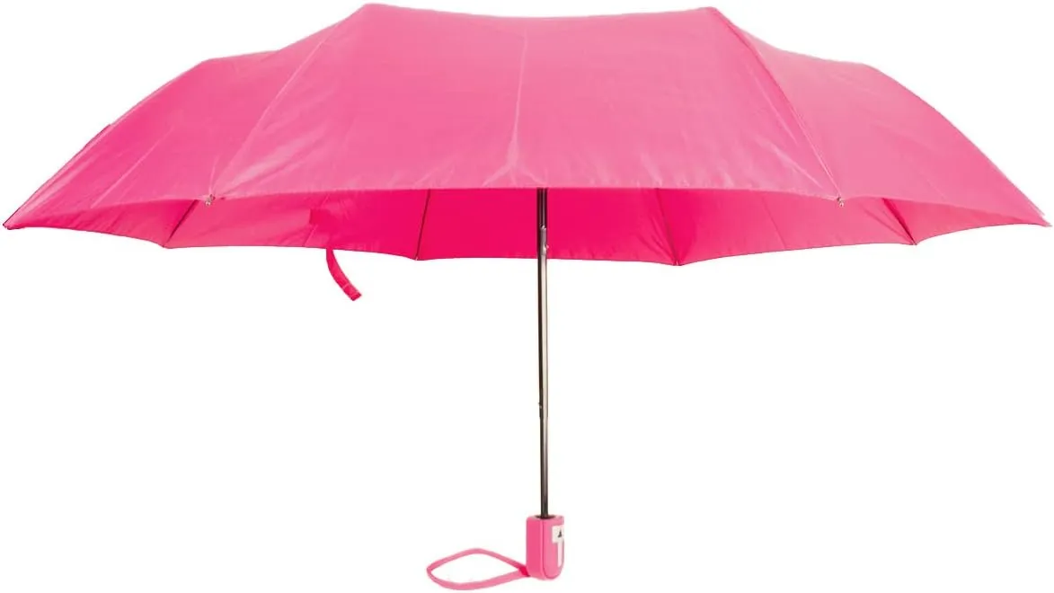 Compact Open Windproof Folding Portable Travel Solid Color Umbrella