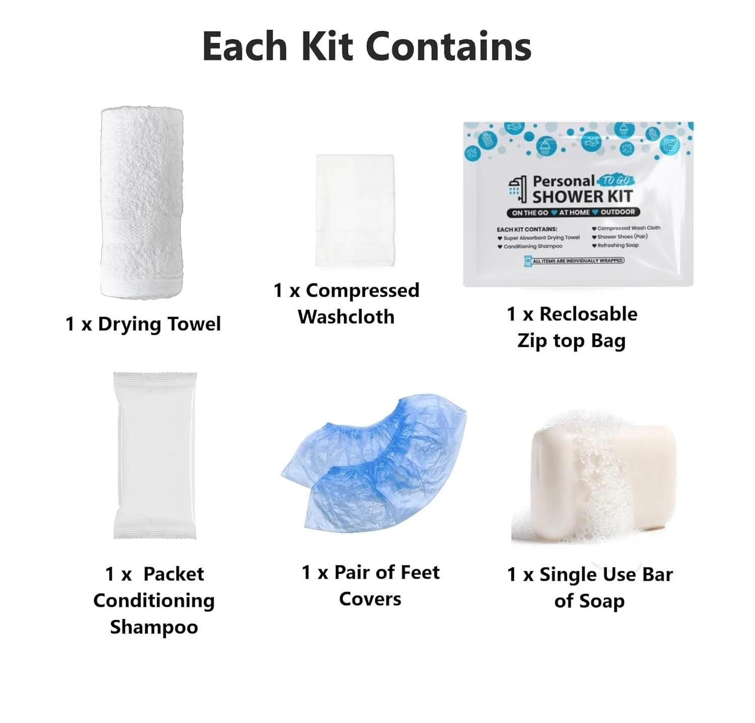 Compact Personal Shower Kit To-Go– Your Hygiene Companion for Travel, Gym, and Outdoor Adventures (50)