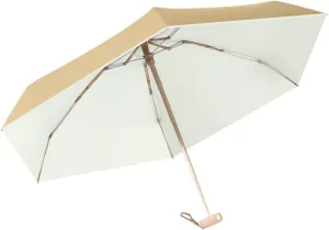 Compact Travel Umbrella, Pocket Portable Folding Windproof Mini Umbrella, Titanium Gold Anti-UV, Car Backpack Purse Umbrellas for Rain, Men Women
