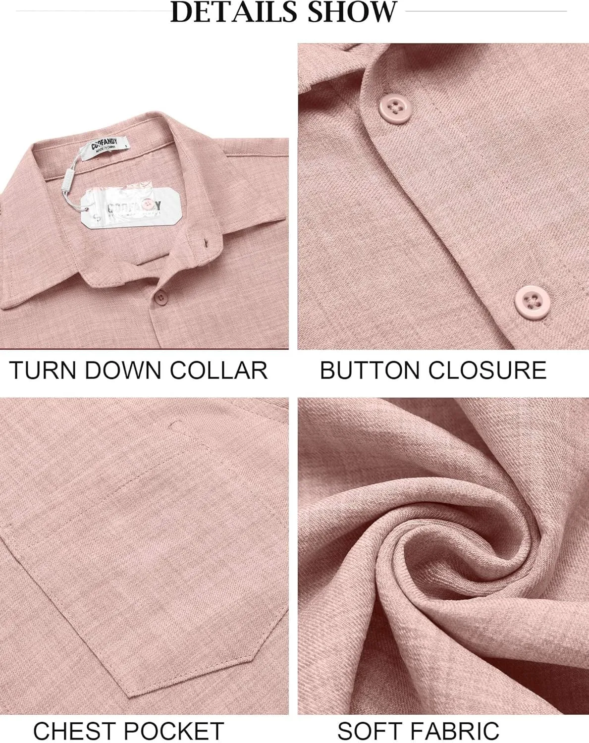 COOFANDY Mens Button Down Short Sleeve Shirt Casual Shirts Summer Beach Textured Shirts with Pocket