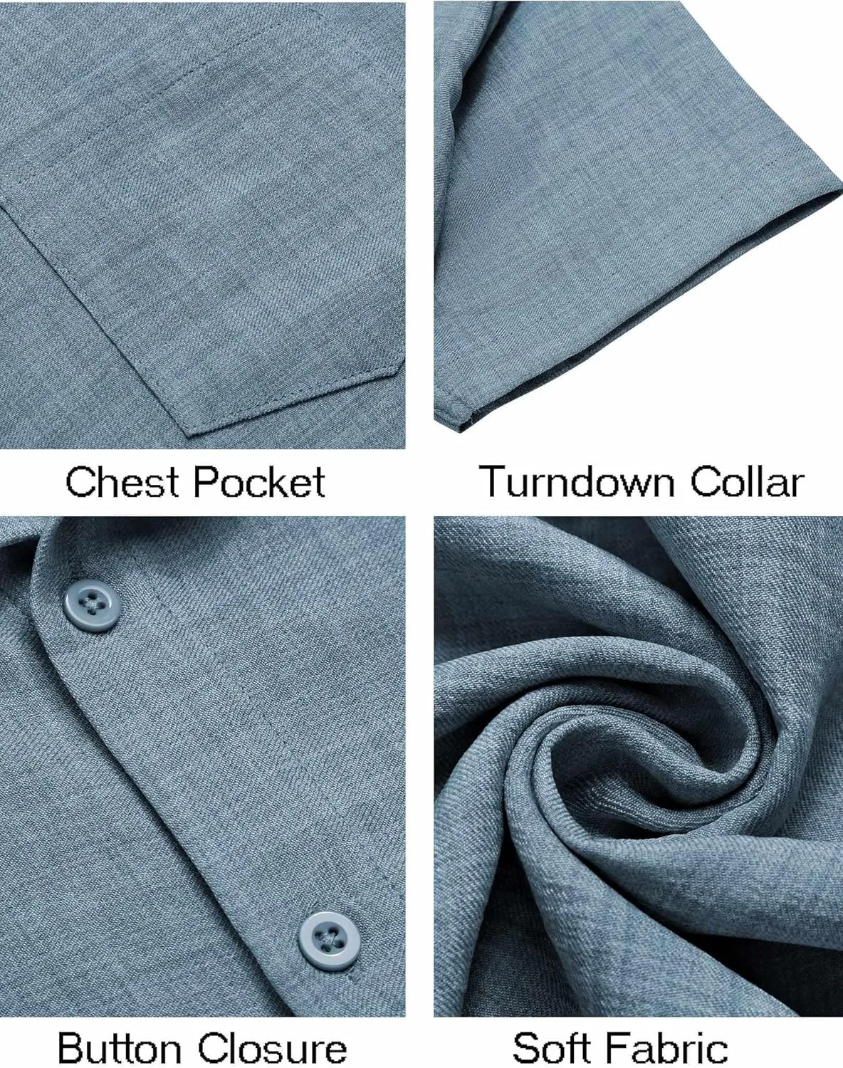 COOFANDY Mens Button Down Short Sleeve Shirt Casual Shirts Summer Beach Textured Shirts with Pocket