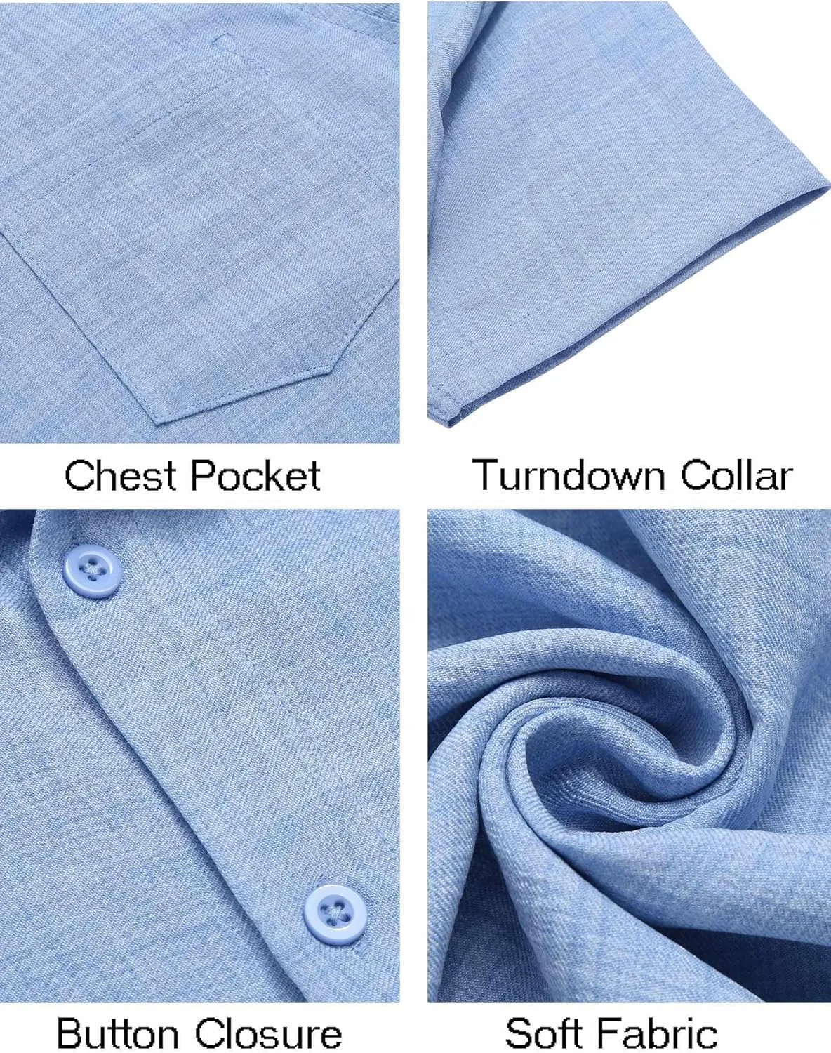 COOFANDY Mens Button Down Short Sleeve Shirt Casual Shirts Summer Beach Textured Shirts with Pocket