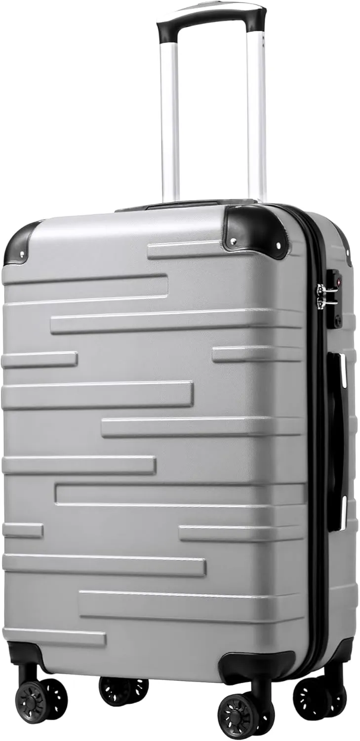 Coolife Luggage Suitcase Carry-on Hardside Travel Luggage TSA Lock Spinner Telescopic Handle