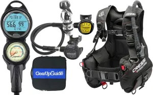 CRESSI Start Scuba Diving Gear Package Complete with Start 2.0 BCD - Donatello C2 Dive Computer - AC2 Compact Regulator Set Fully Assembled, Large