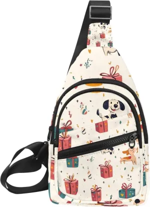 Crossbody Small Sling Bag Backpack for Women Men, cute funny dogs and gifts (12) Chest Daypack Crossbody Travel Sports Hiking